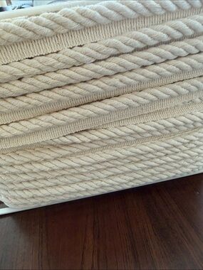Cordon Con Cenefa Lip Cord Trim - Natural Twisted Cord 20yards